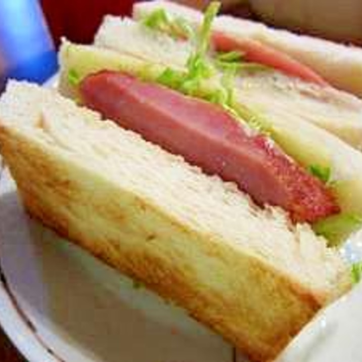 残ったチャーシューで!チャーシューサンドイッチ